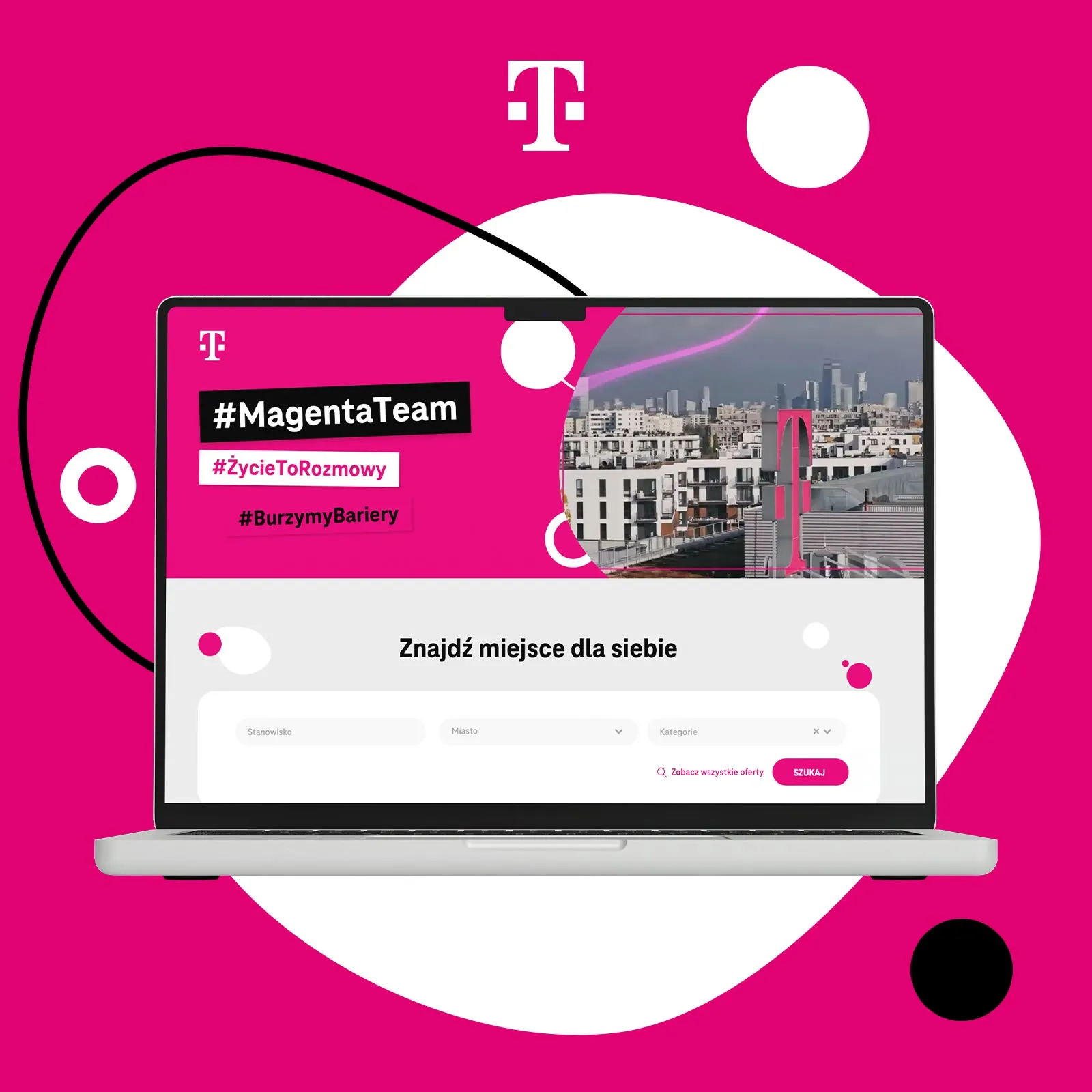 Serwis karierowy #MagentaTeam – makieta