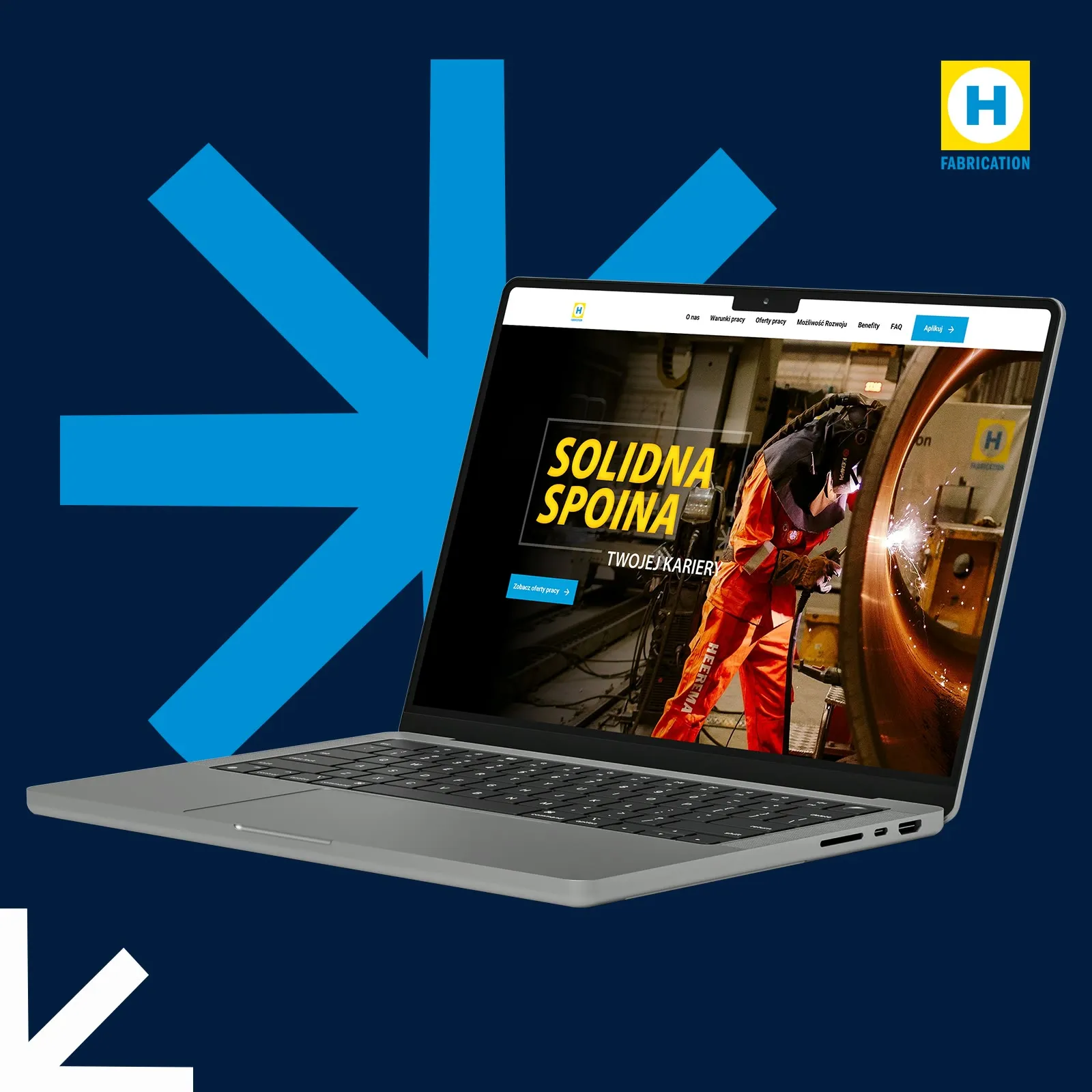 Landing page karierowy HFG Polska – makieta